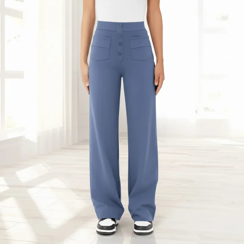 Dames Broek met Hoge Taille – Acht Kleuren