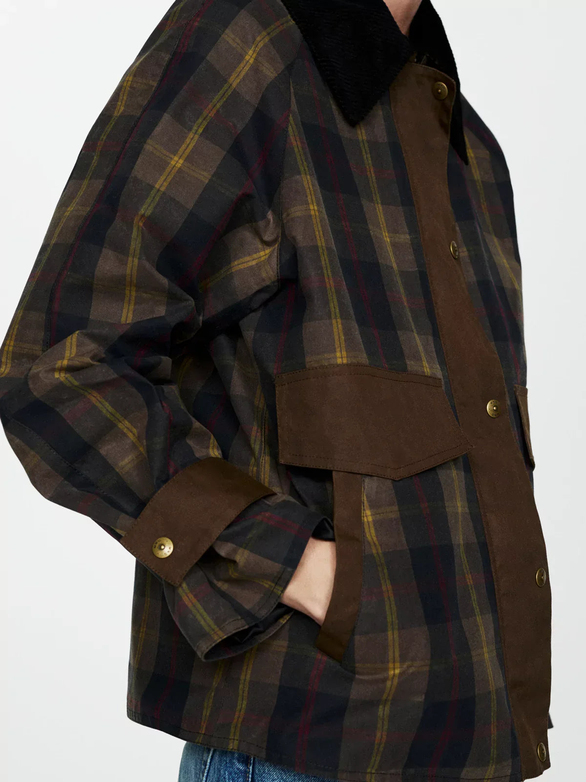 Dames Jack met Bruine Plaid Ruit