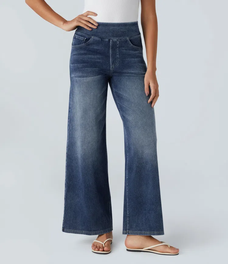 Dames Jeans met Hoge Taille – Vijf Denimtinten