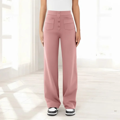 Dames Broek met Hoge Taille – Acht Kleuren