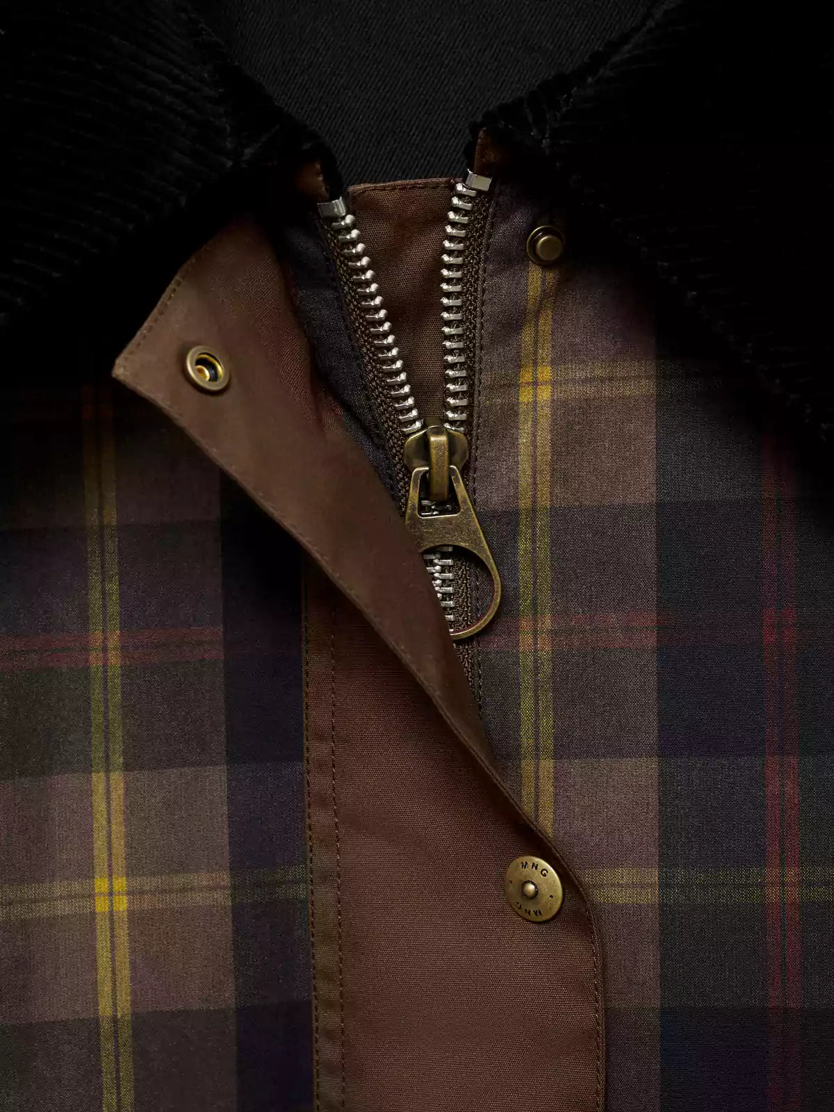 Dames Jack met Bruine Plaid Ruit