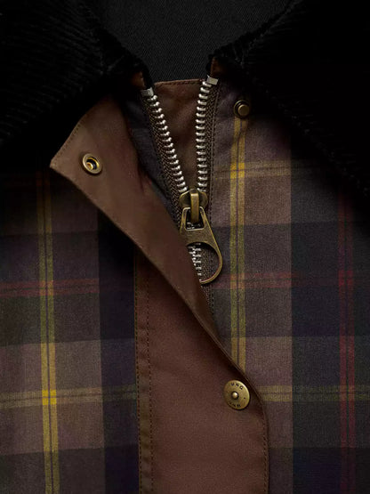 Dames Jack met Bruine Plaid Ruit