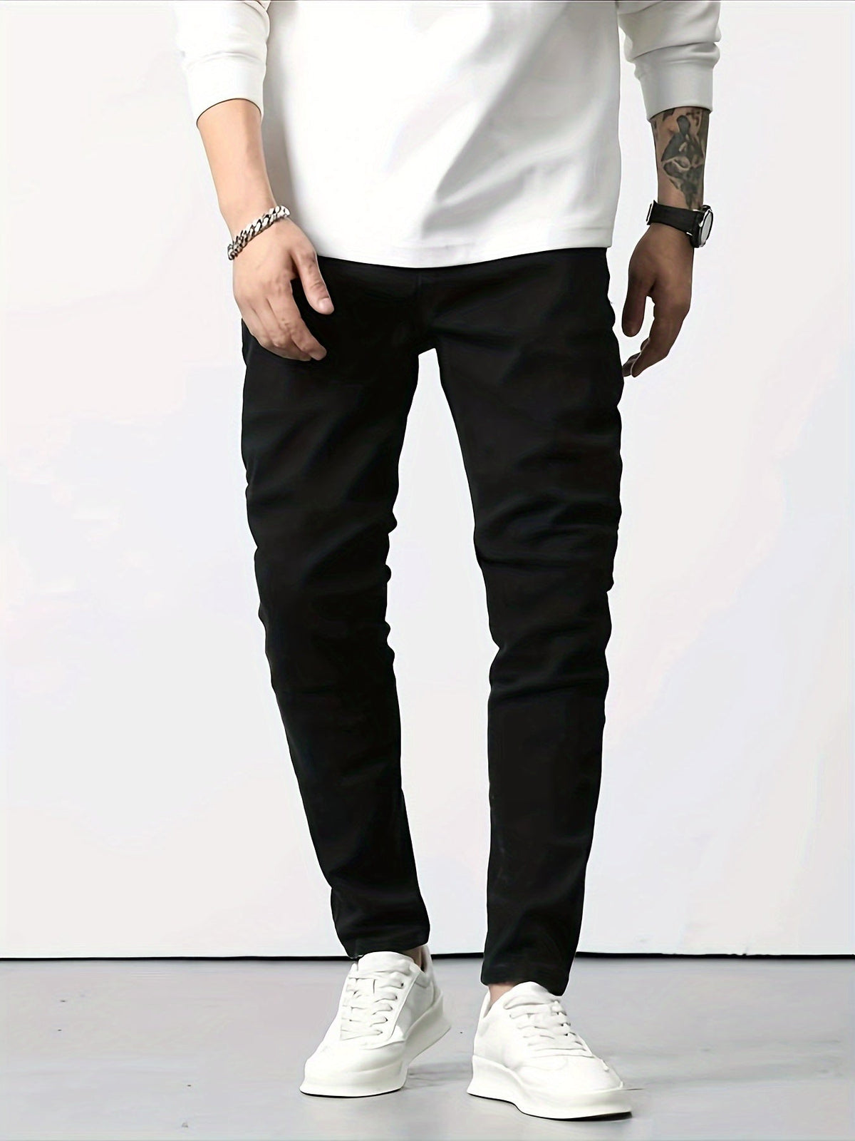 Slim Fit Jeans voor Heren – Zwart of Wit
