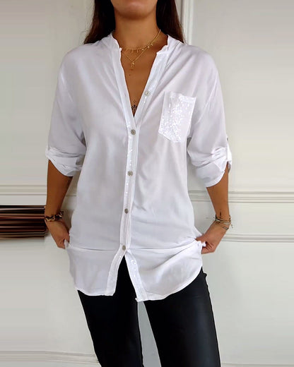 Casual Dames Top met Pailletten