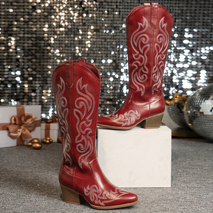 Dames Boots – Bruin, Wit, Rood of Zwart