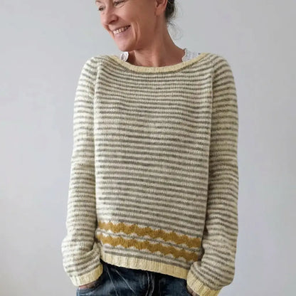 Comfortabele Dames Trui – Lichtblauw of Beige