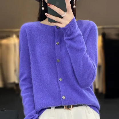 Dames Cardigan met Knoopjes in Acht Kleuren