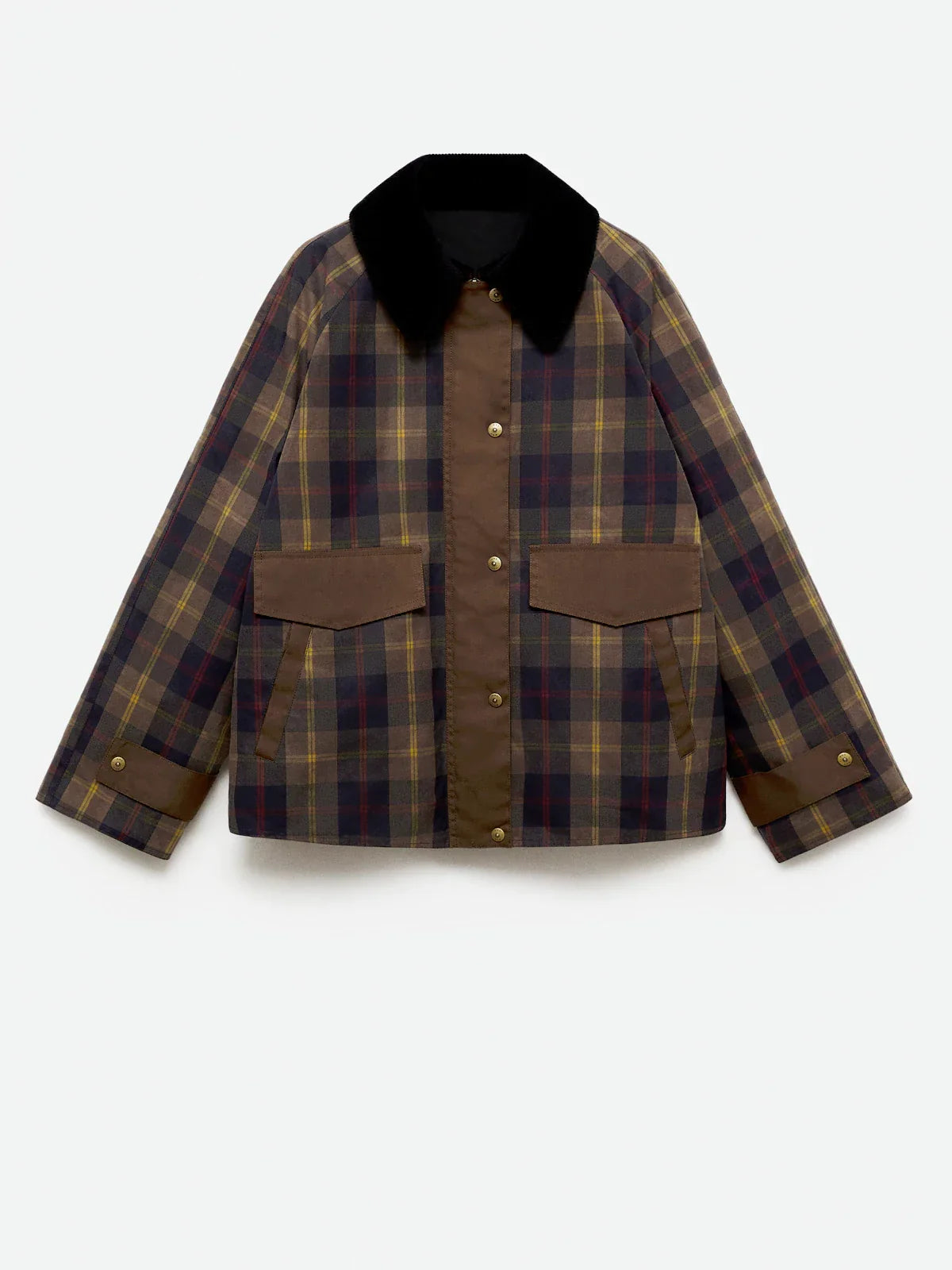 Dames Jack met Bruine Plaid Ruit
