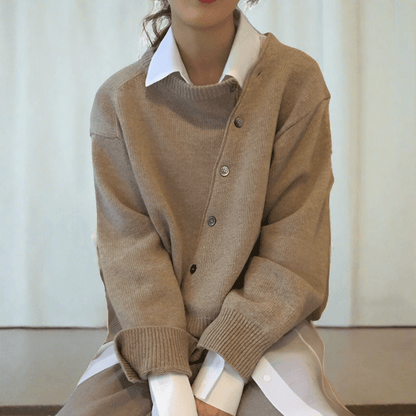 Dames Cardigan met Knoopjes – Beige, Groen of Grijs