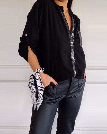 Casual Dames Top met Pailletten