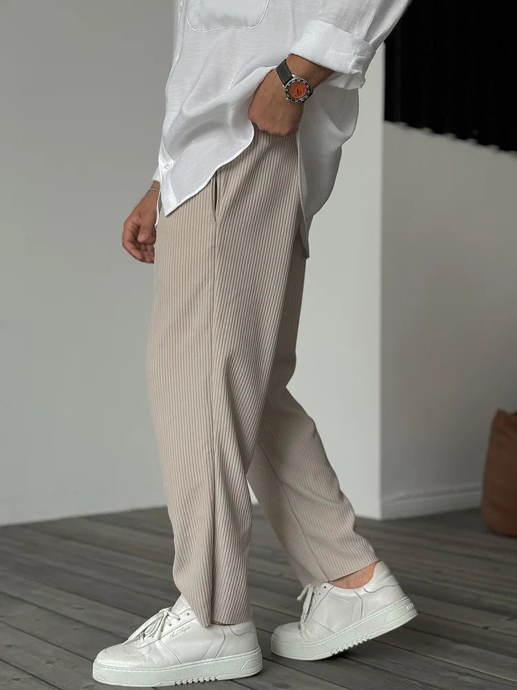 Herenbroek – Beige, Zwart, Grijs of Wit