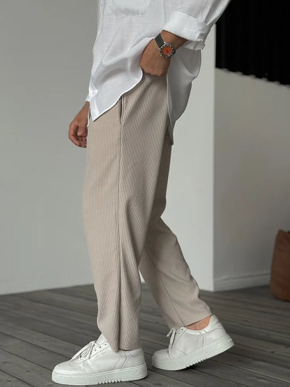 Herenbroek – Beige, Zwart, Grijs of Wit