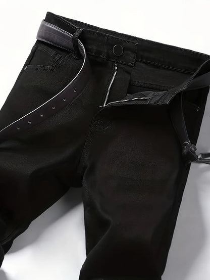 Zwarte Slim Fit Denim Jeans voor Heren