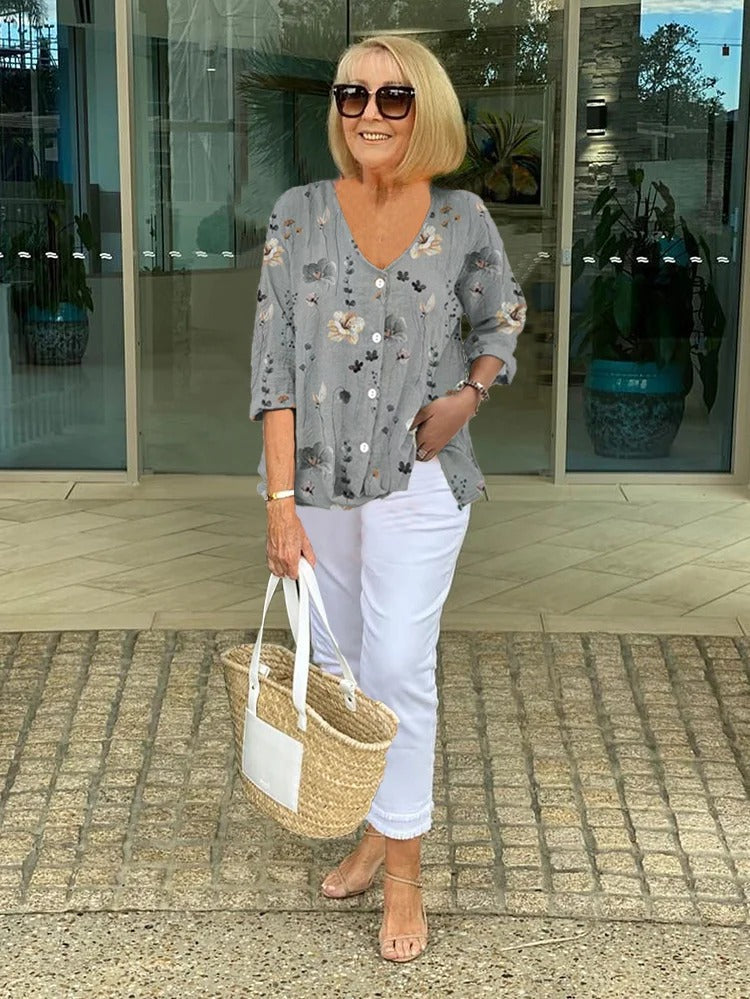 Damesblouse met Driekwart Mouw