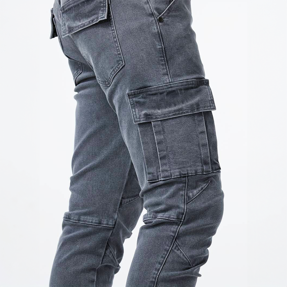 Stretch Cargo Jeans voor Heren – Grijs, Blauw of Zwart