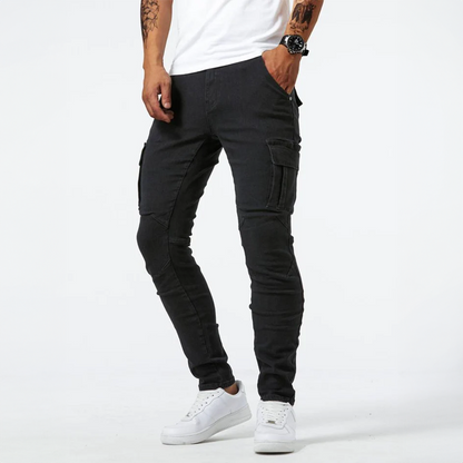 Stretch Cargo Jeans voor Heren – Grijs, Blauw of Zwart