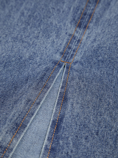 Blauwe Midi Denimjurk voor Dames