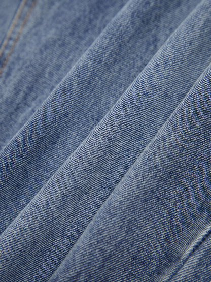 Blauwe Midi Denimjurk voor Dames