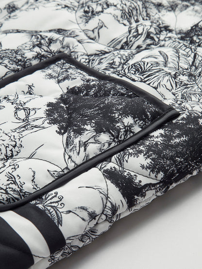 Dames Jack met Artistieke Print – Losse Snit