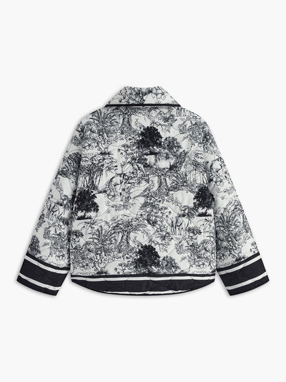 Dames Jack met Artistieke Print – Losse Snit