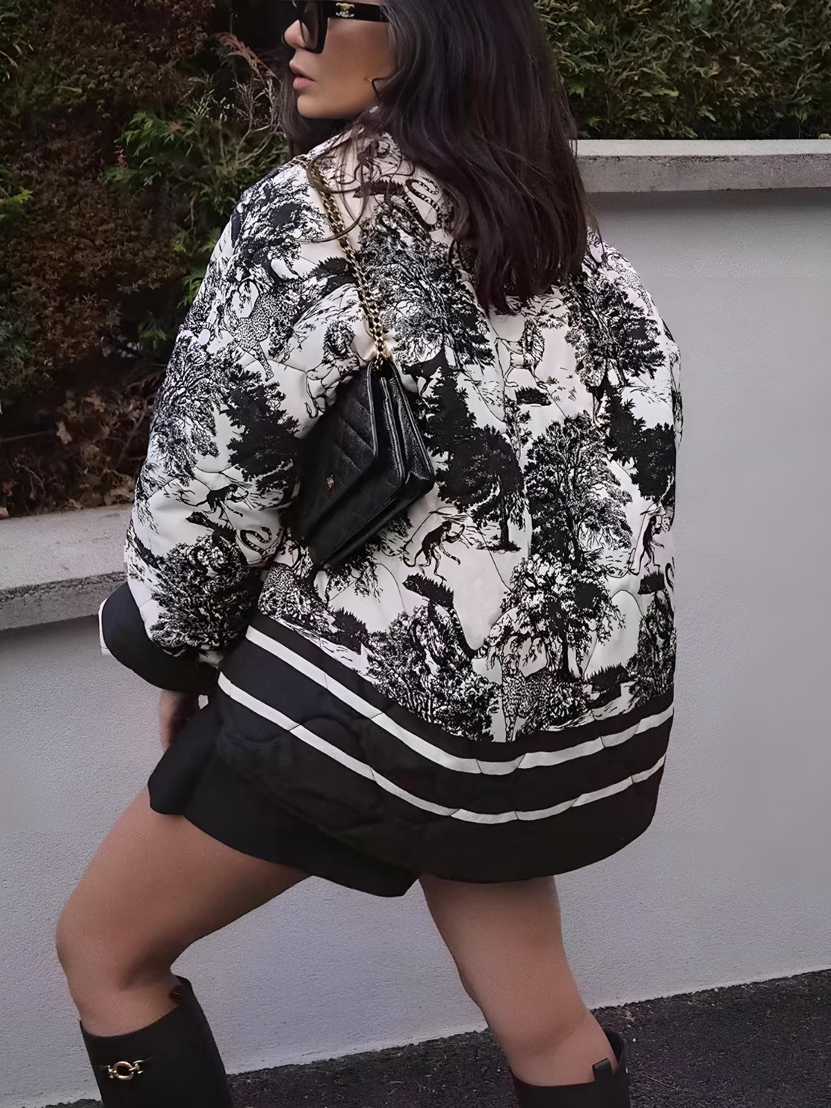 Dames Jack met Artistieke Print – Losse Snit