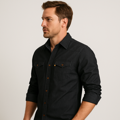 Heren Denim Jack – Zwart, Donkerblauw of Blauw