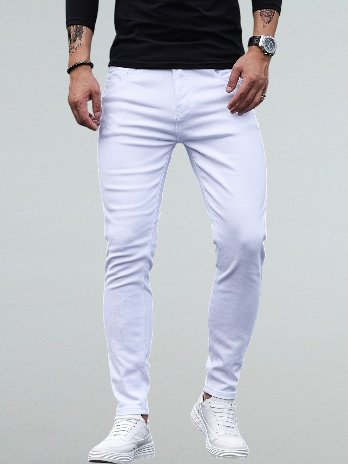 Slim Fit Jeans voor Heren – Zwart of Wit