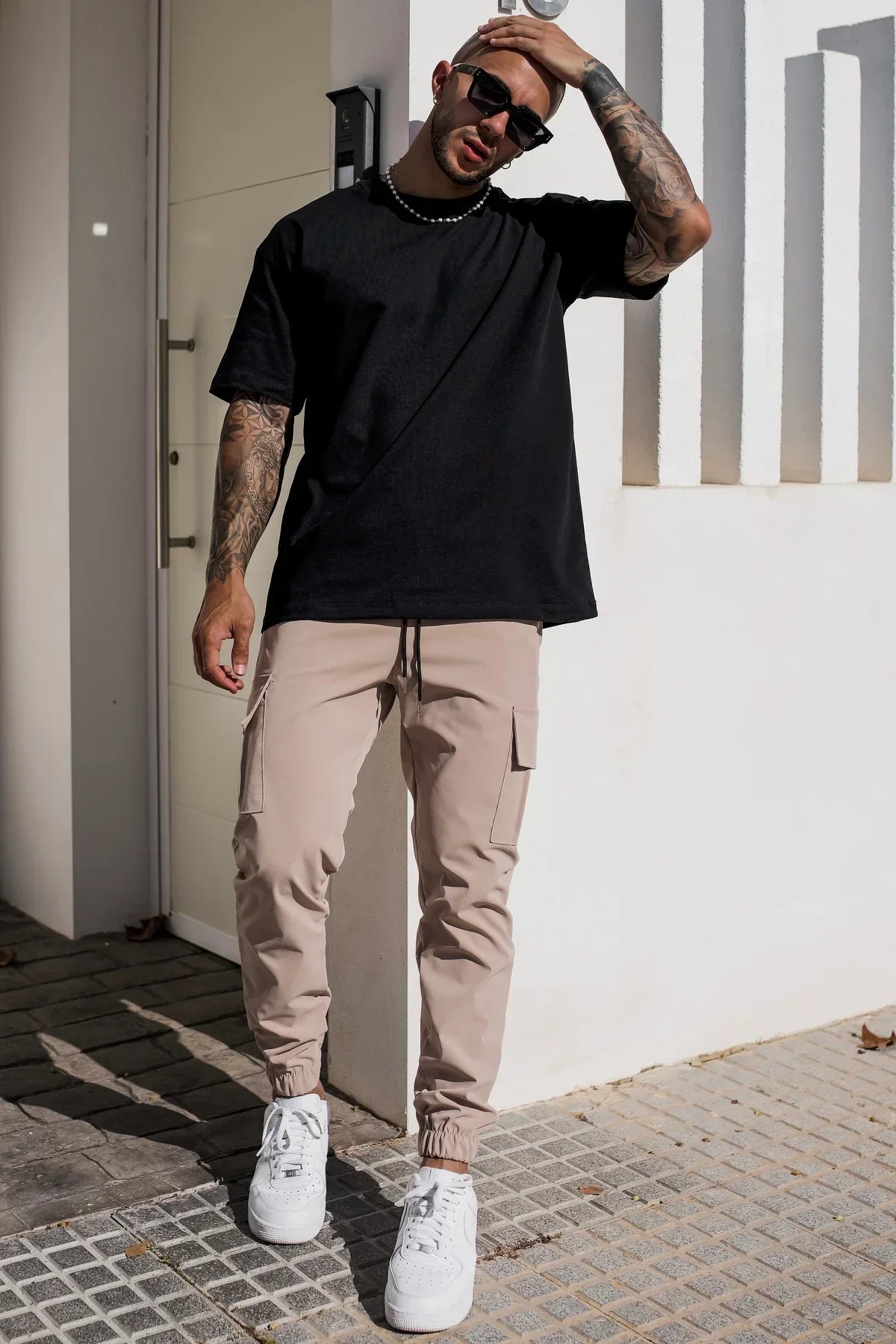 Heren Cargobroek – Zwart, Groen of Beige