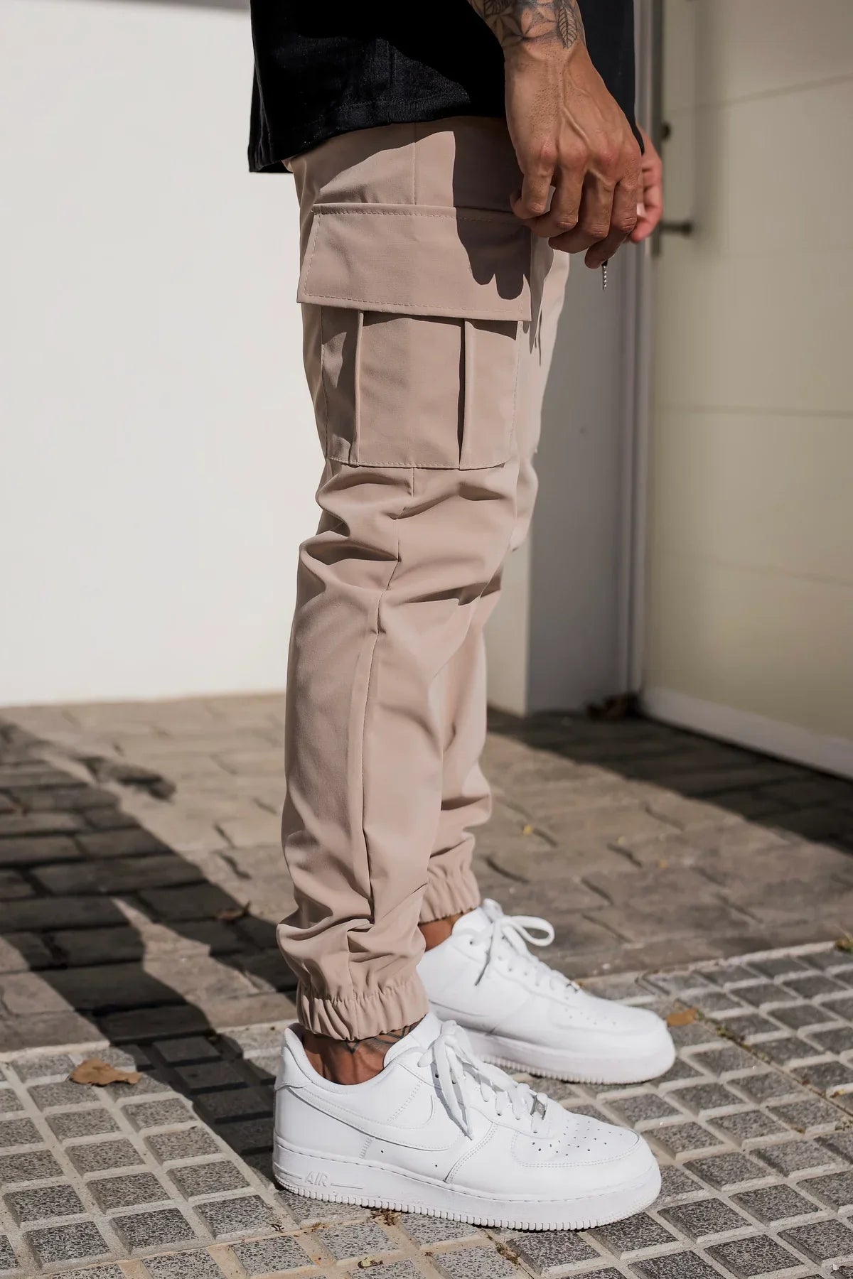 Heren Cargobroek – Zwart, Groen of Beige