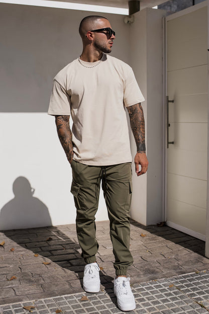 Heren Cargobroek – Zwart, Groen of Beige