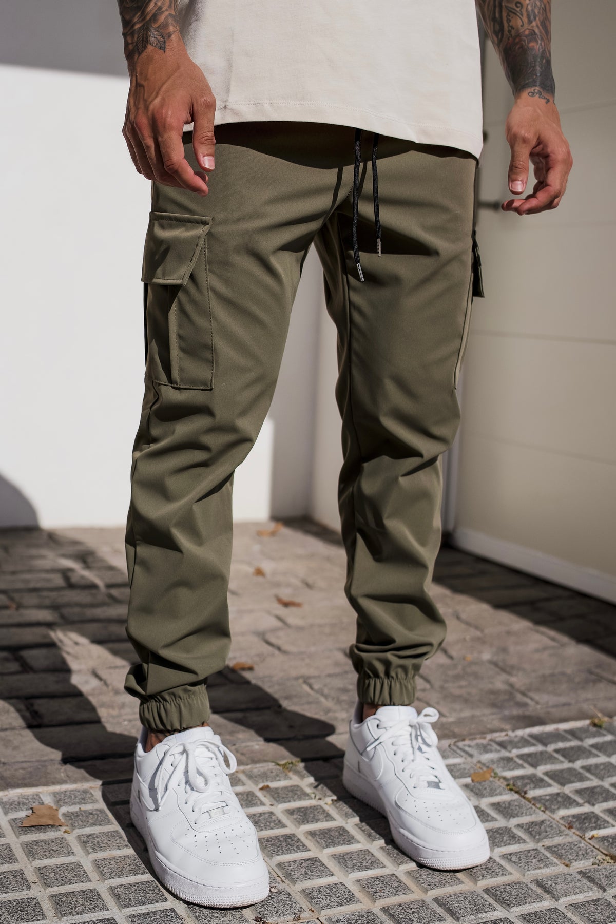 Heren Cargobroek – Zwart, Groen of Beige