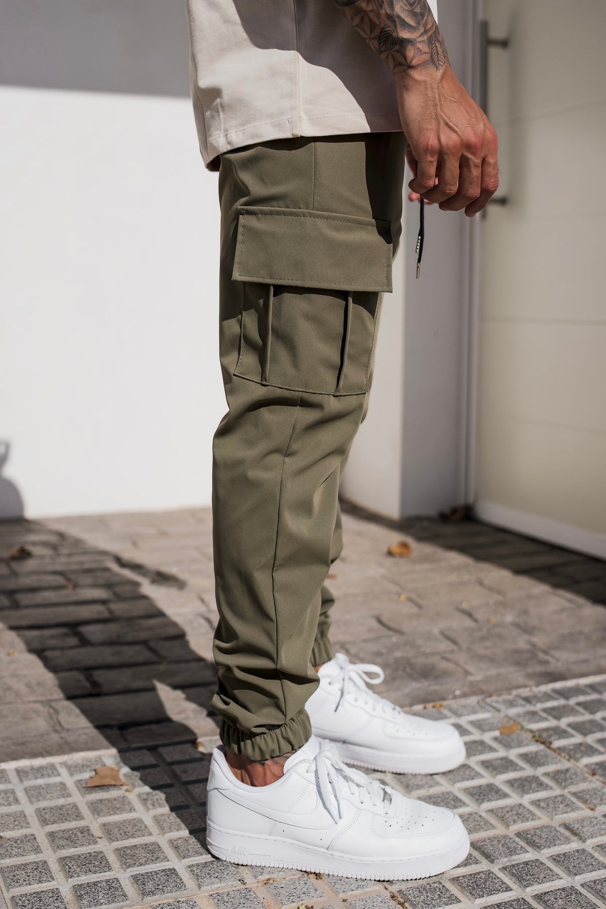 Heren Cargobroek – Zwart, Groen of Beige