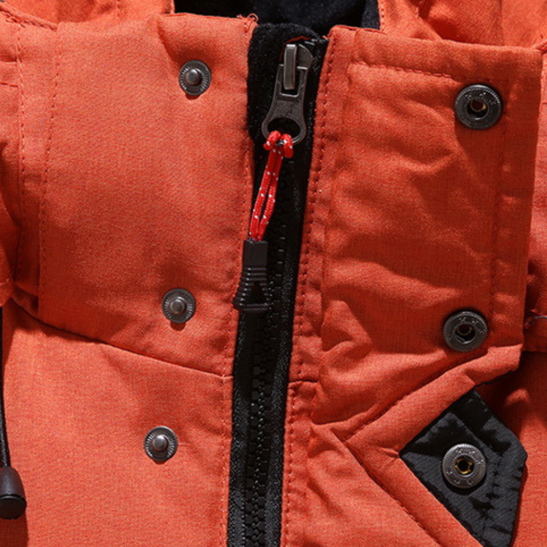 Heren Winterparka – Oranje, Blauw, Zwart of Donkergroen
