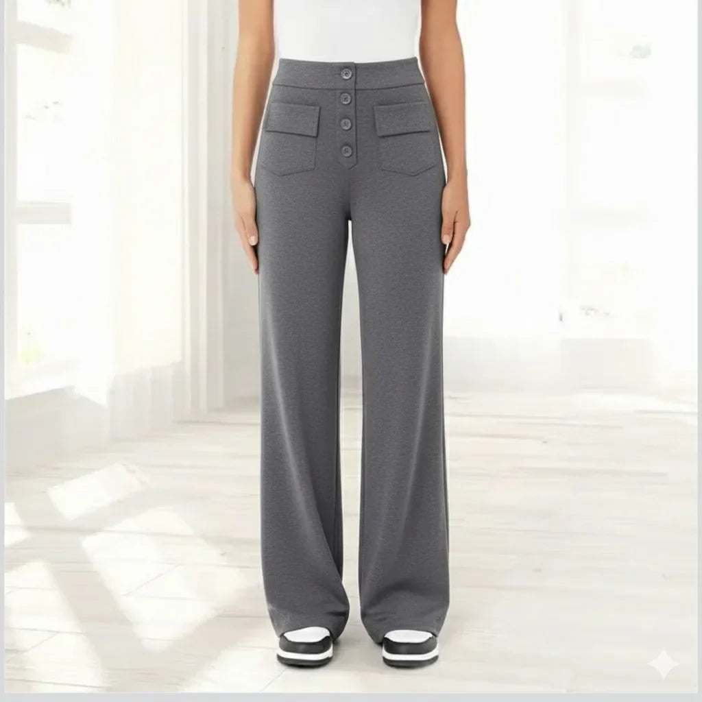 Dames Broek met Hoge Taille – Acht Kleuren