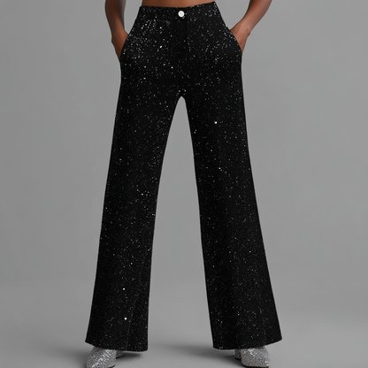 Zwarte Glitterbroek voor Dames