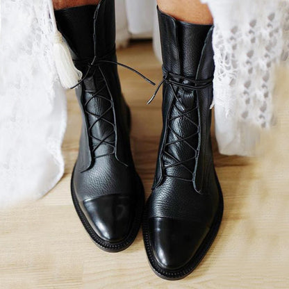 Dames Laarzen in Leerlook – Zwart of Bruin