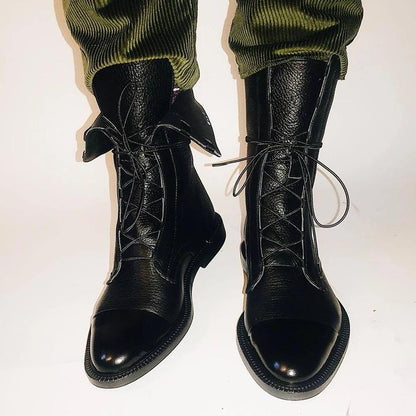 Dames Laarzen in Leerlook – Zwart of Bruin