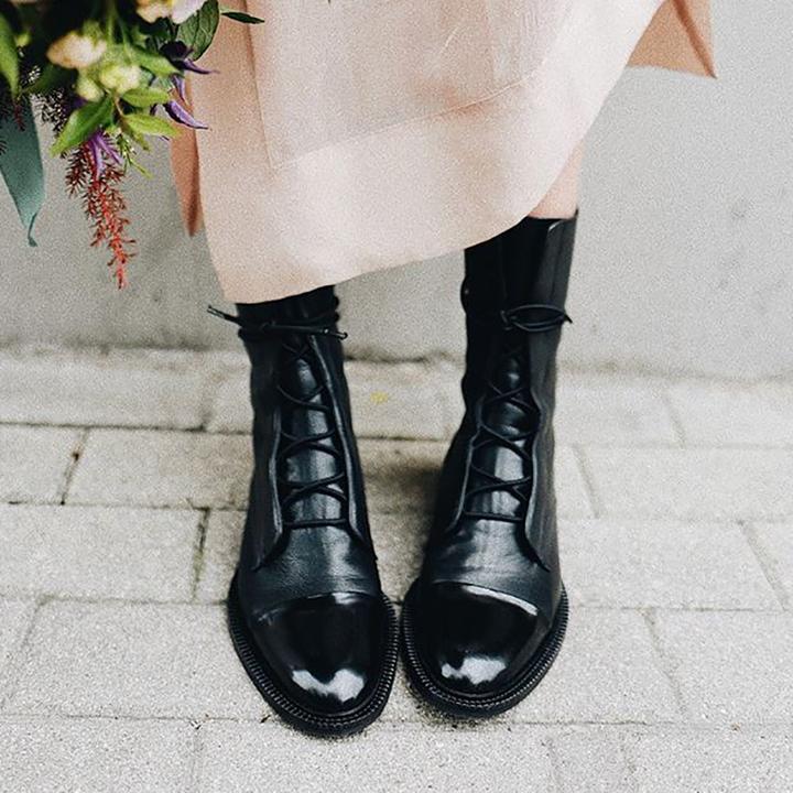 Dames Laarzen in Leerlook – Zwart of Bruin