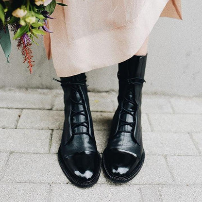 Dames Laarzen in Leerlook – Zwart of Bruin