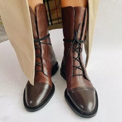 Dames Laarzen in Leerlook – Zwart of Bruin