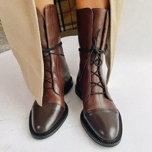 Dames Laarzen in Leerlook – Zwart of Bruin