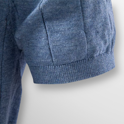 Geribd Heren T-shirt – Blauw, Beige, Zwart of Espresso