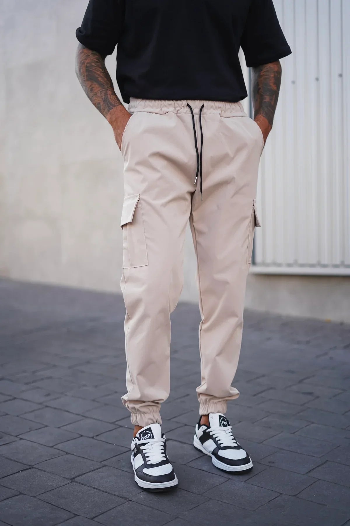 Heren Cargobroek – Zwart, Groen of Beige