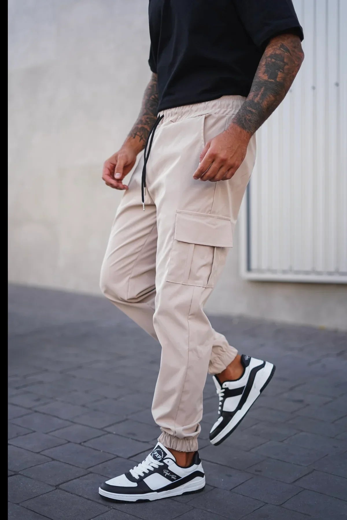 Heren Cargobroek – Zwart, Groen of Beige