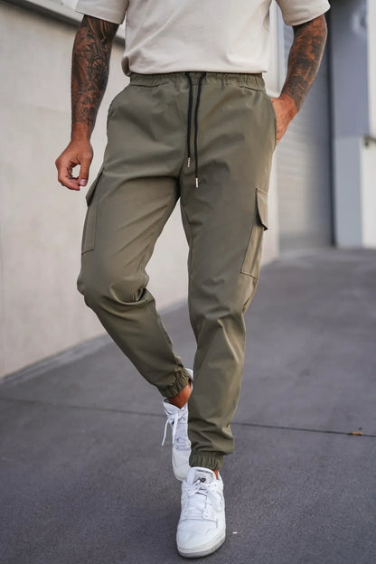 Heren Cargobroek – Zwart, Groen of Beige