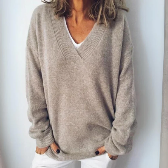 Casual Dames Trui – Beige, Wit, Zwart of Paars