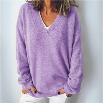 Casual Dames Trui – Beige, Wit, Zwart of Paars