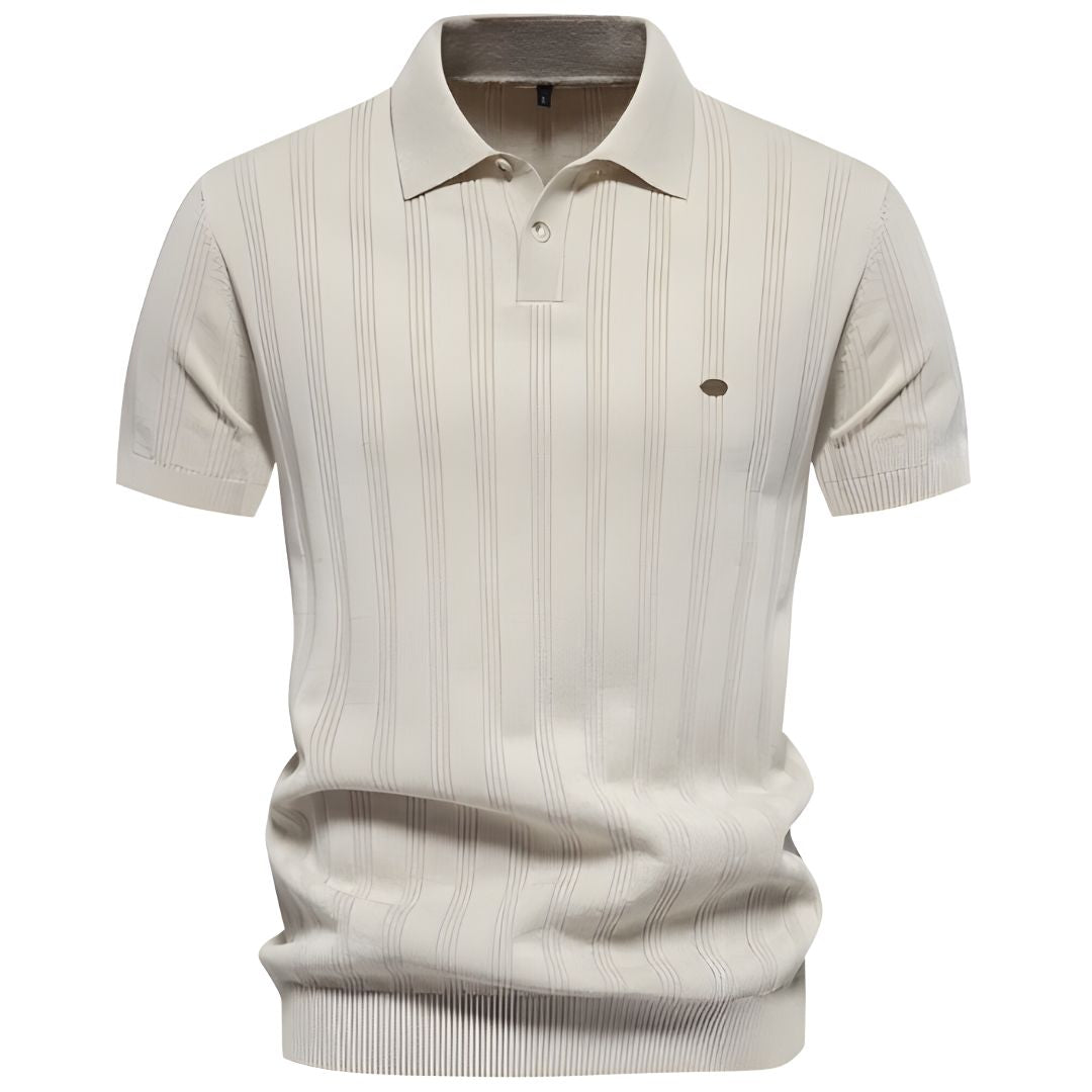 Casual Heren Poloshirt – Beige, Grijs, Blauw of Zwart