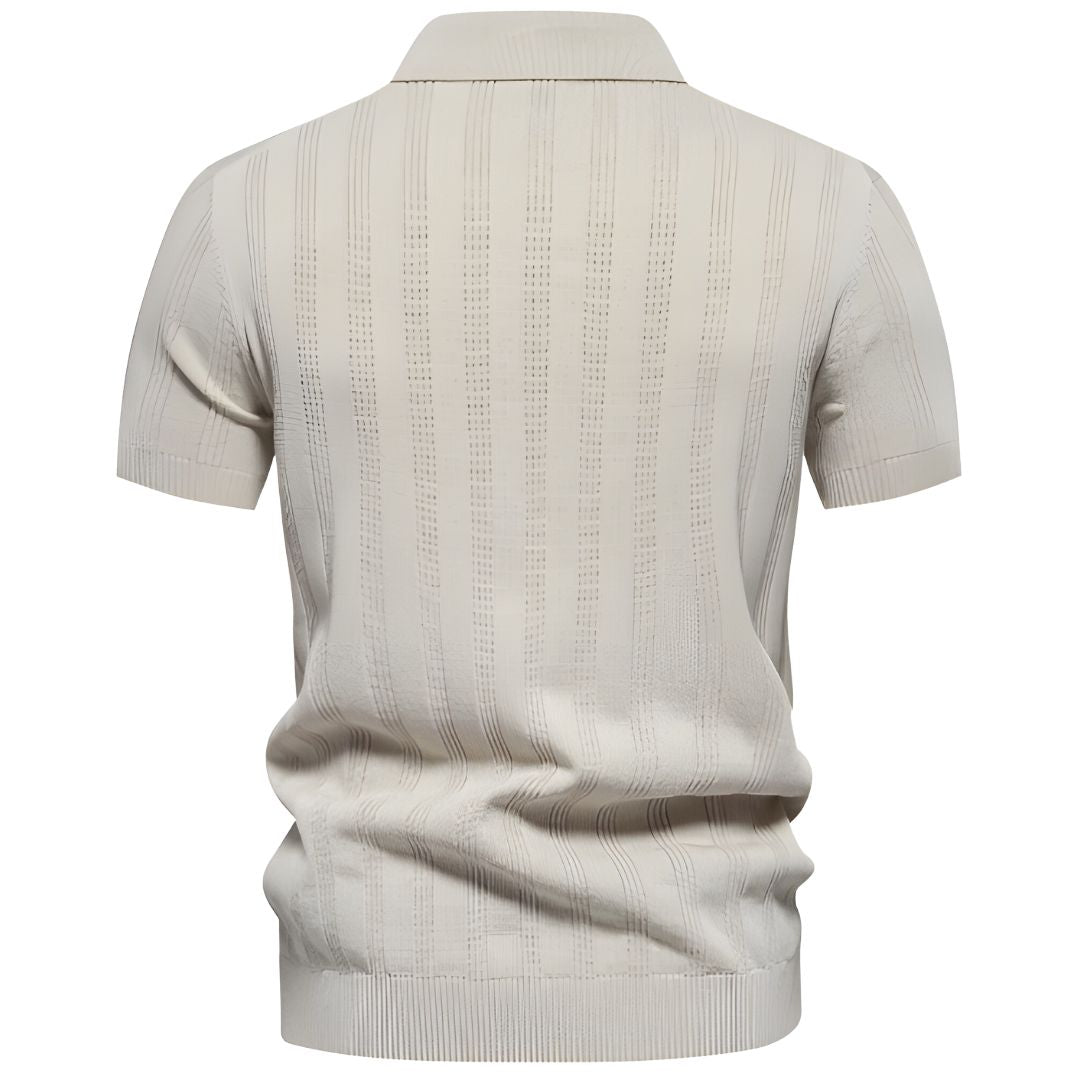 Casual Heren Poloshirt – Beige, Grijs, Blauw of Zwart