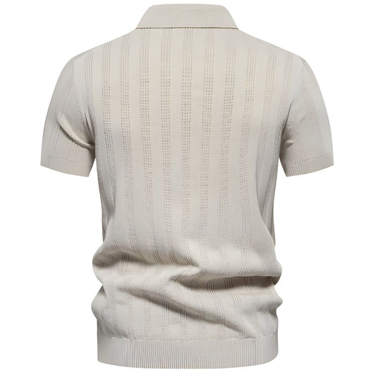 Casual Heren Poloshirt – Beige, Grijs, Blauw of Zwart